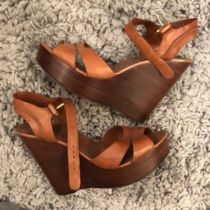 Brown Ralph Lauren wedges
